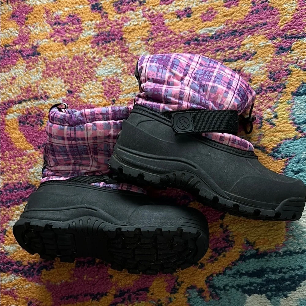 Thermolite Pink Plaid Winter Boots